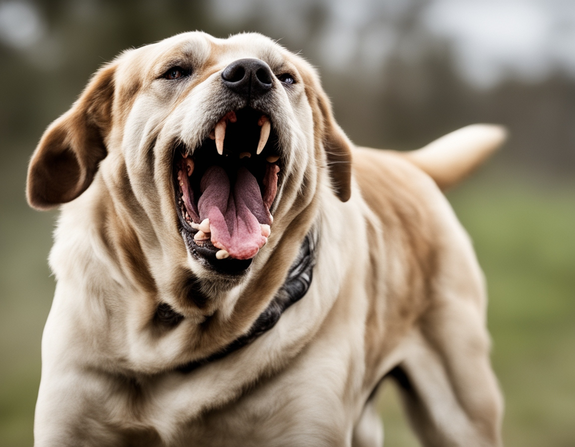 Agressieve hond blaft naar ambulanceteam
