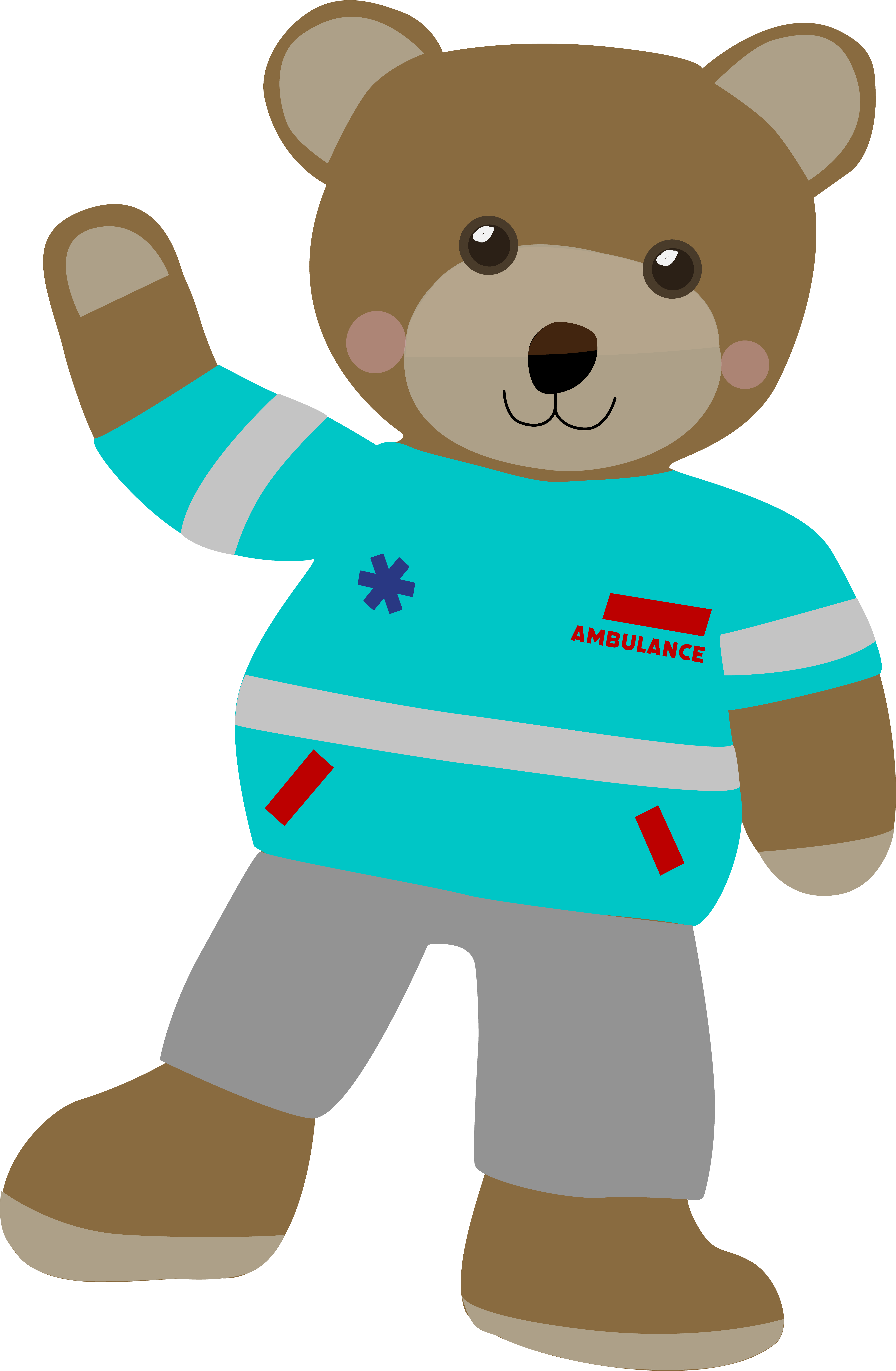 Een illustratie van een ambulancebeertje